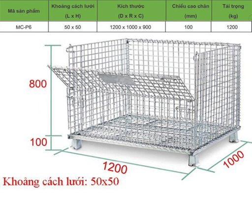 Lồng trữ hàng thép 